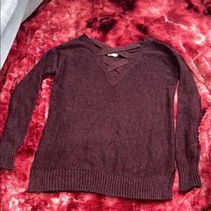 Maroon & black sweater